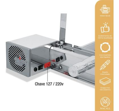 Imagem de Churrasqueira Inox 4 Espetos 2 Andares Grill Grelha Aramada