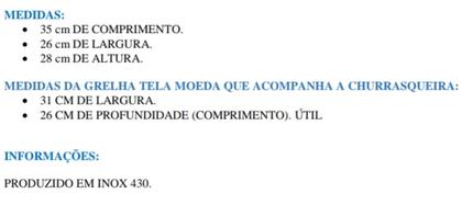 Imagem de Churrasqueira Inox Mini Portátil Com Grelha Itagrelhas
