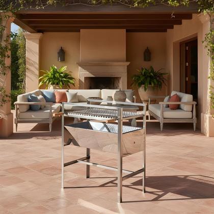 Imagem de Churrasqueira Inox portátil Grande Familia Acompanha Grelha Inox I60