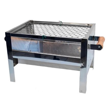 Imagem de Churrasqueira Inox Portátil Pequena com Grelha
