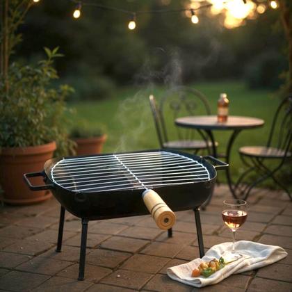 Imagem de Churrasqueira Móvel Praiana Carvão Pequena Camping Portatil