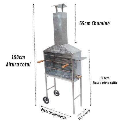 Imagem de Churrasqueira para Espetinho Churrasco Profissional Carne