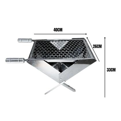 Imagem de Churrasqueira portatil inox top carvão com grelha