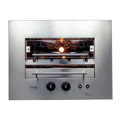 Imagem de Churrasqueira sem Fumaça de Embutir 48x52cm Rotativa a Gás GLP Aço Inox Hope