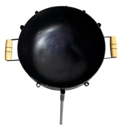 Imagem de Churrasqueira Tripé Botijão Desmontável Com Grelha Portátil Preto
