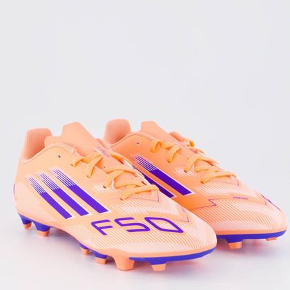 Imagem de Chuteira Adidas F50 Club FG/MG Campo Laranja Juvenil