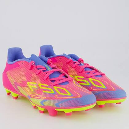 Imagem de Chuteira Adidas F50 Club FG MG Campo Rosa