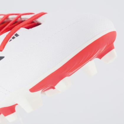 Imagem de Chuteira Adidas Predator Essentials 26.5 Campo Branca e Rosa