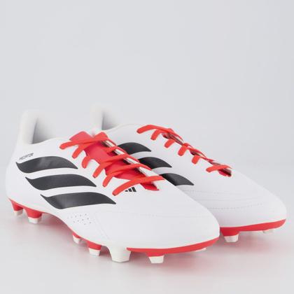 Imagem de Chuteira Adidas Predator Essentials 26.5 Campo Branca e Rosa