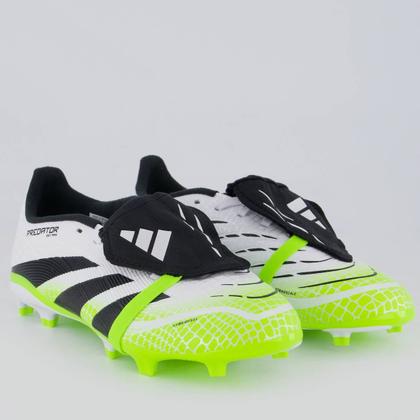 Chuteira Adidas Predator League Lin FG/MG Campo Juvenil Branco e