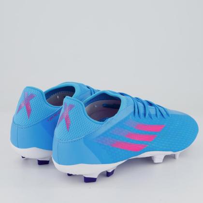 Chuteira Adidas X 21.3 Campo Azul e Rosa - Chuteira - Magazine Luiza