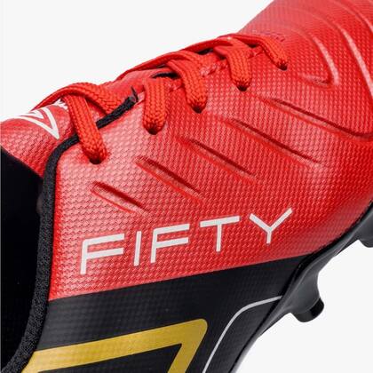 Imagem de Chuteira Campo Umbro Fifty VI Jr Infantil Vermelho
