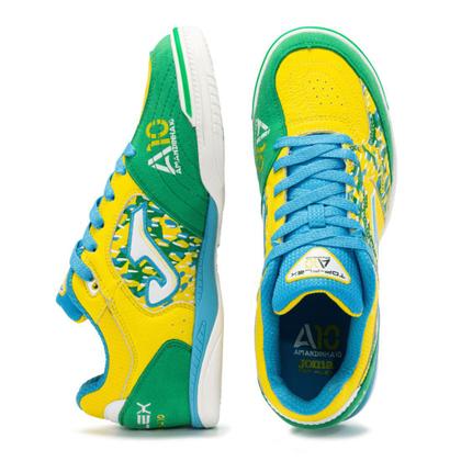 Chuteira de Futsal Joma Top Flex Amandinha 10 Amarelo Verde