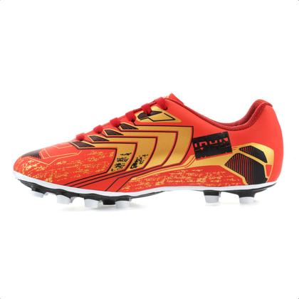 Imagem de Chuteira Dray Campo Marvel 4806 Homem De Ferro Vermelho e Dourado - Masculino