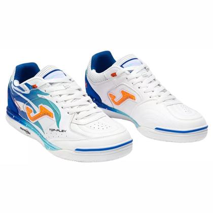 Imagem de Chuteira Futsal Joma Top Flex Rebound Unissex Branco Azul