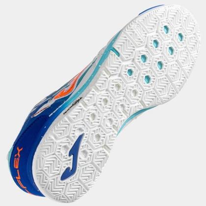 Imagem de Chuteira Futsal Joma Top Flex Rebound Unissex Branco Azul