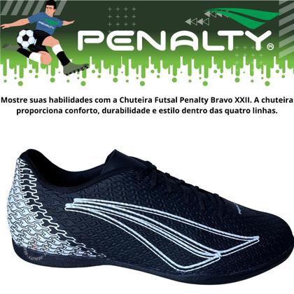 Imagem de Chuteira futsal penalty bravo xxii tenis de futbol para quadra de salão lançamento original 124246