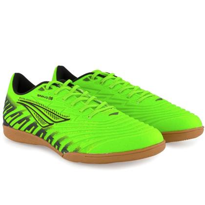 Imagem de Chuteira Penalty Futsal Bravo Infantil Verde Limão e Preto