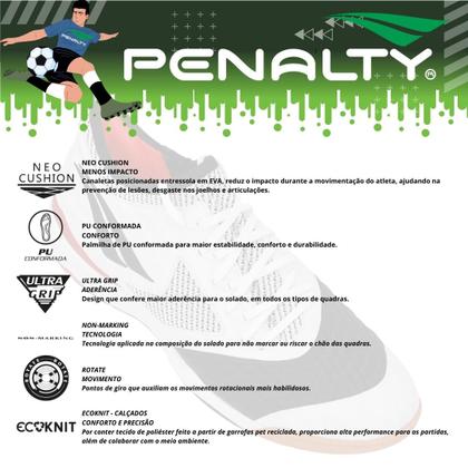 Imagem de Chuteira Penalty Futsal Max 1000 Locker Ecoknit Novo Modelo Tênis Masculina de futbol para Quadra