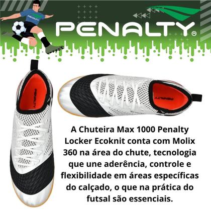 Imagem de Chuteira Penalty Futsal Max 1000 Locker Ecoknit Novo Modelo Tênis Masculina de futbol para Quadra