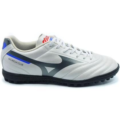 Imagem de Chuteira Society Mizuno Morelia Club AS Masculina - Branco e Prata