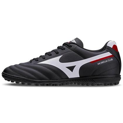 Imagem de Chuteira Society Mizuno Morelia Club Preto/Branco/Vermelho