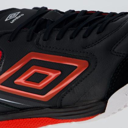 Imagem de Chuteira Umbro Adamant Master Class Pro Bump Futsal Preta e Vermelha