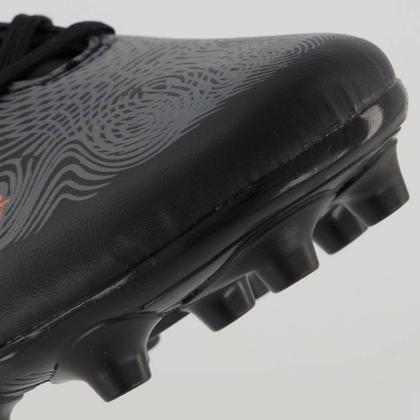 Imagem de Chuteira Umbro Orbit Campo Juvenil Preta e Laranja