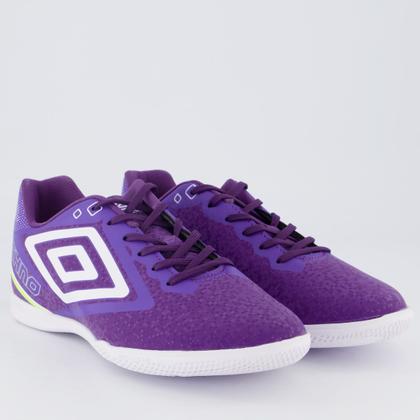 Imagem de Chuteira Umbro Techno II Futsal Roxa e Branca
