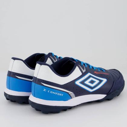 Imagem de Chuteira Umbro X-Confort Society Marinho e Branco