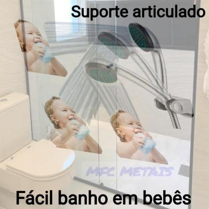 Imagem de Chuveirinho desviador com ducha de mão luxo cromado 