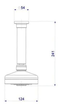 Imagem de Chuveiro C/ Tubo De Teto Deca Acqua Plus 1990.C.TET