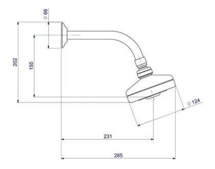 Imagem de Chuveiro C/ Tubo Deca Acqua Plus Preto Fosco 1990.BL.STD.MT
