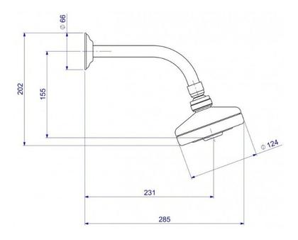 Imagem de Chuveiro C/ Tubo Parede Deca Acqua Plus 1990.GL.STD