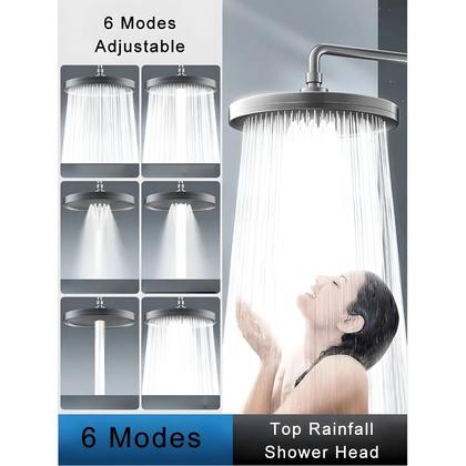 Imagem de Chuveiro de Alta Pressão 230mm com 6 Modos - Grande Chuva Superior