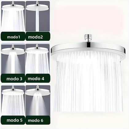 Imagem de Chuveiro De Mão De Alta Pressão Com 6 Modos De Chuva E Filtro Para Banheiro