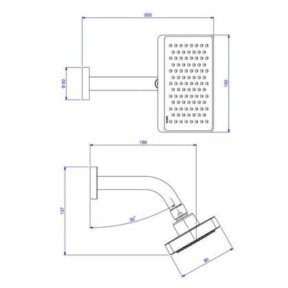 Imagem de Chuveiro de Parede Flex Deca 2082.C.STD Cromado Retangular