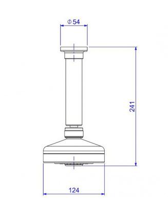 Imagem de Chuveiro de Teto Acqua Plus Com Tubo Cromado - Deca