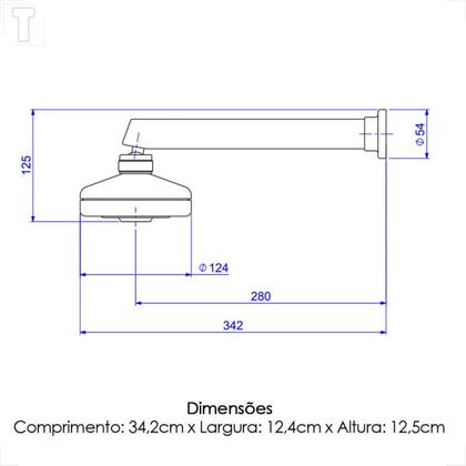 Imagem de Chuveiro deca acqua plus c/tubo parede 1990.c.ct cromado
