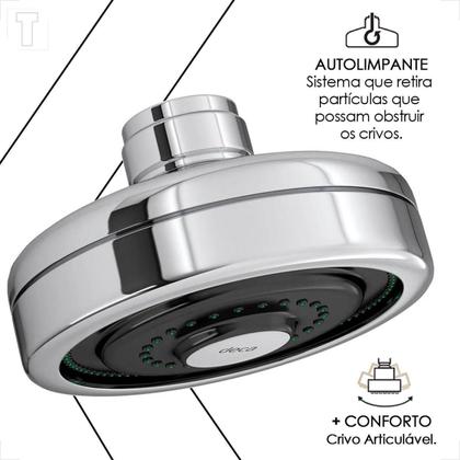 Imagem de Chuveiro deca acqua plus c/tubo parede 1990.c.ct cromado