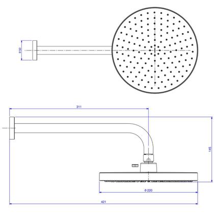 Imagem de Chuveiro Deca Flex Max 2085.C.STD de Parede Cromado