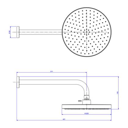 Imagem de Chuveiro Deca Flex Max 2085.C.STD de Parede Cromado