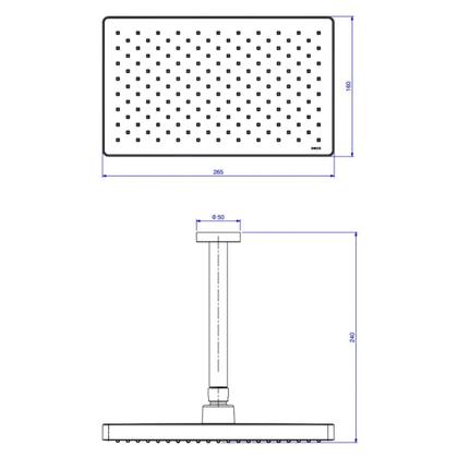 Imagem de Chuveiro Deca Flex Max 2086.C.TET de Teto Cromado