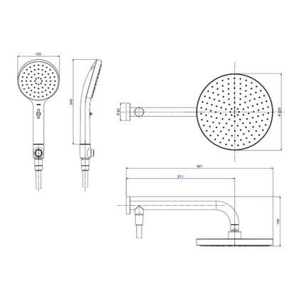 Imagem de Chuveiro Deca Flex Max De Parede Com Desviado