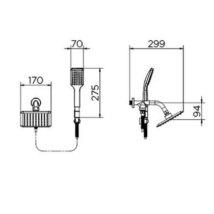 Imagem de Chuveiro Docolslim Cromado C/ Desviador - Docol