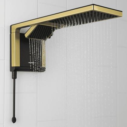 Imagem de Chuveiro ducha acqua duo ultra preto matte gold lorenzetti