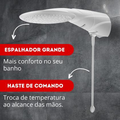 Imagem de Chuveiro Ducha Advanced Blindado Eletrônico Branco 220v 6000w Lorenzetti