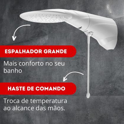 Imagem de Chuveiro Ducha Advanced Turbo Multitemperaturas Branco Pressurizador 220v 7500w Lorenzetti
