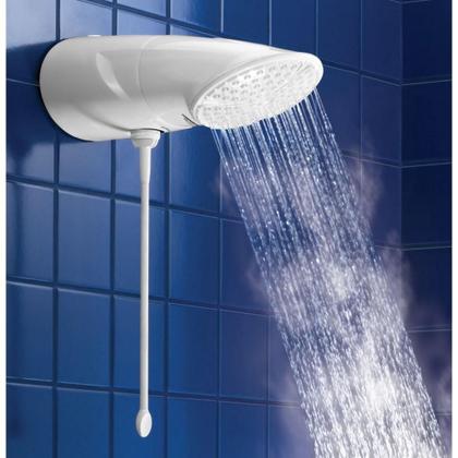 Imagem de Chuveiro Ducha Elétrica Eletrônica de Parede Top Jet 5500w Branco 110v Lorenzetti