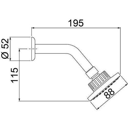 Imagem de Chuveiro Ducha Fria Flatt Quad 7004 F16 Cromado - Lorenzetti
